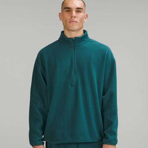 Lululemon Oversized-Fit Fleece Half Zip. Green Jasper. Small.